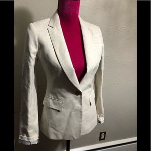 Banana Republic Size 0 Natural Woven Blazer